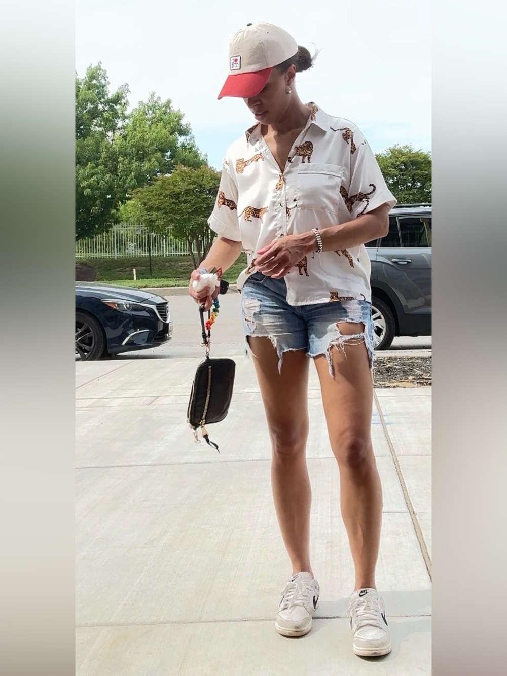 Distressed Denim Shorts